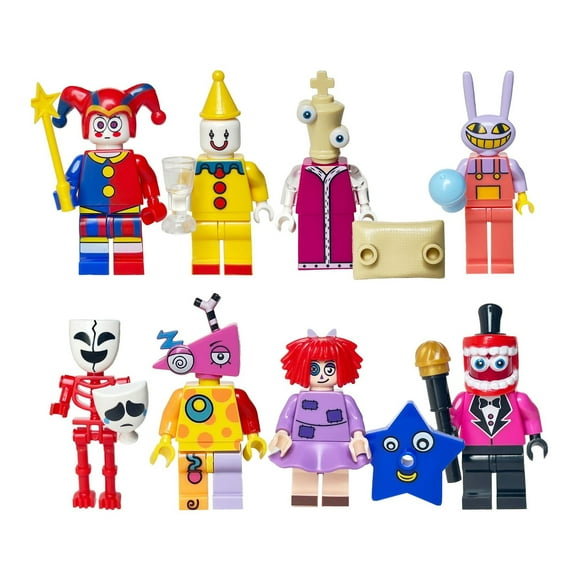 8-Piece Fantasy Circus Building Blocks Set - Creative ABS Construction Toy for Kids and Collectors, OPP Bag Packaging