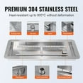 thumbnail image 3 of 24x8"Drop-in Fire Pit Pan,Rectangular Stainless Steel Fire Pit Burner Kit,Propane Gas Fire Pan 120,000 BTU with H-Burner for Indoor or Outdoor Use, 3 of 6