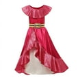 thumbnail image 4 of Disfraz de Princesa Elena de Avalor para niña, ropa de juego de rol de Anime de Disney, traje de Cosplay de Carnaval de Halloween, vestido largo con volantes rojos para niño, 4 of 5