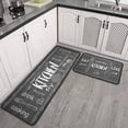 thumbnail image 4 of Eat Good Kitchen Rugs Set 2Pcs Non-Slip Kitchen Floor Rugs and Mats Cushioned Kitchen Runner Rug Comfort Soft Standing Area Mat Carpets Farmhouse Doormat 17"x48"+17"x24", 4 of 5