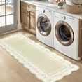 thumbnail image 4 of 2x6 Runner Rug Scalloped Kitchen Runner Rug Non Slip Washable Entryway Runners Modern Bordered Foldable Thin Accent Carpet Low Pile Soft Nursery Rugs, 4 of 13