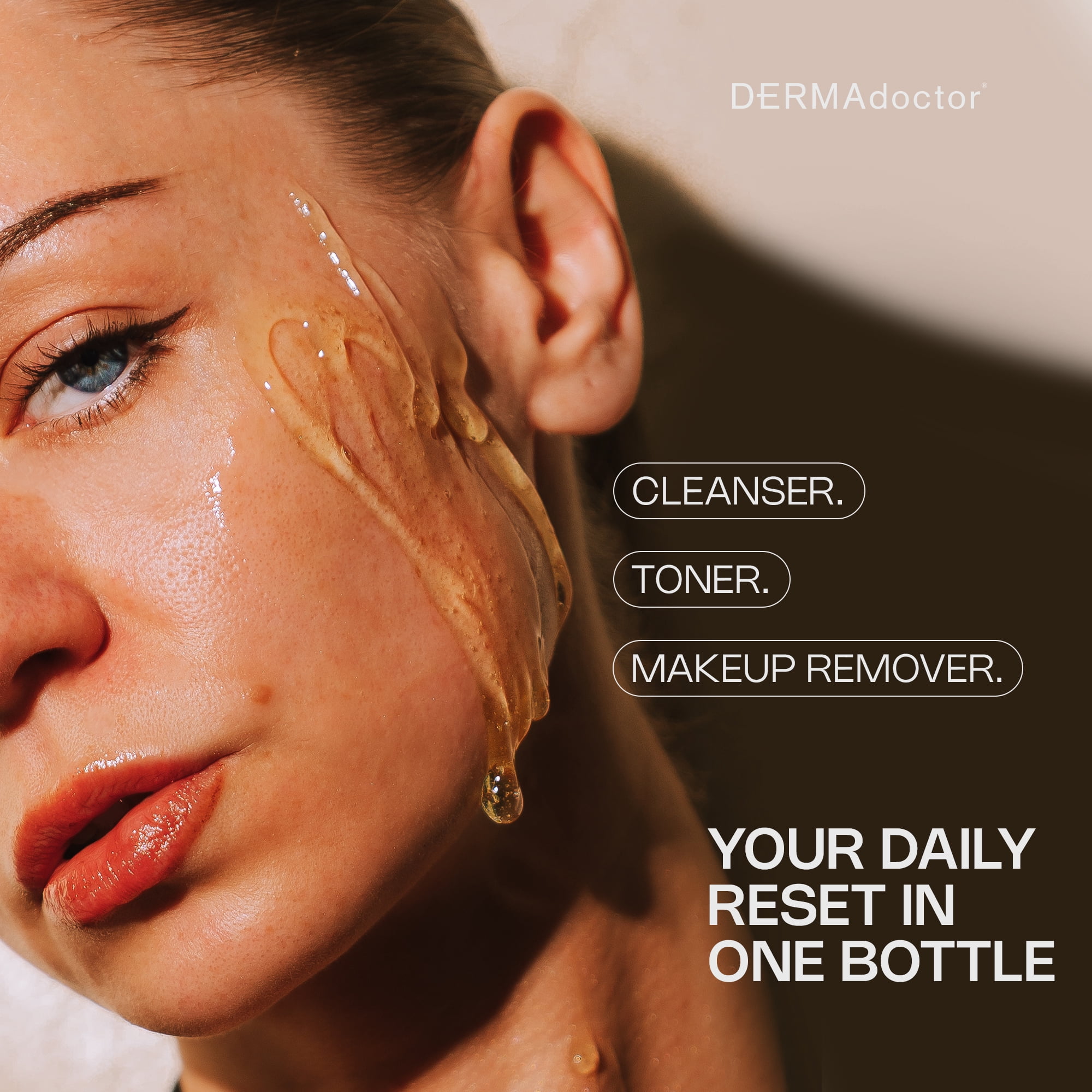 DERMAdoctor Kakadu C Brightening Daily Cleanser & Toner | 2-in-1 Makeup Remover, Vitamin C, Hydrating, 7.10 oz