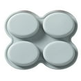thumbnail image 2 of Oval Shape Mold 4-Cavity Non-stick Silicone Soap Making Mold Cake Baking Mold, 2 of 2