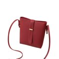 thumbnail image 1 of Bucket Bag Elegant Dustproof Large Capacity Smooth Zipper Solid Color Storage Faux Leather Women Crossbody Bag Mobile Phone Pouch Fashion Accessory, 1 of 11
