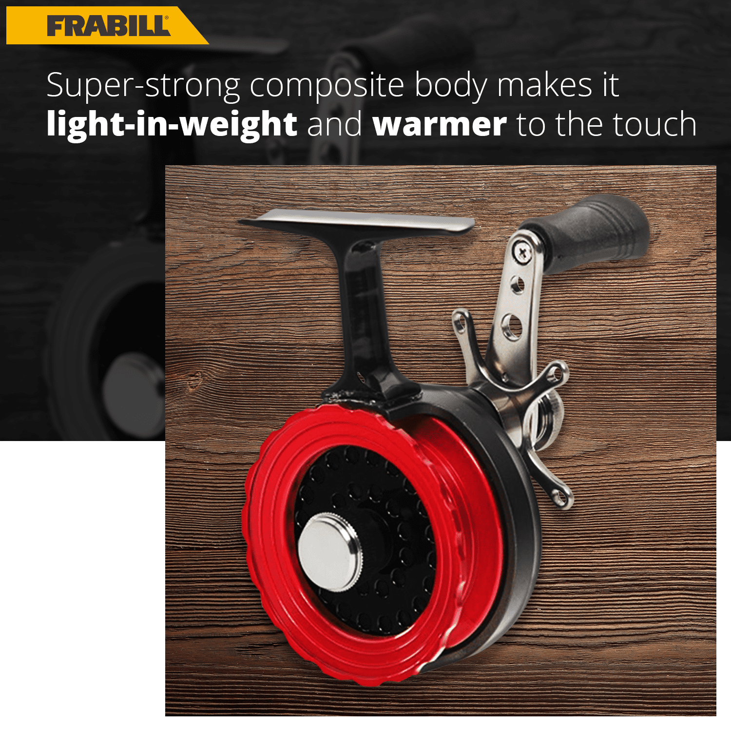 Frabill Straight Line 261 Ice Fishing Reel in Clamshell Pack