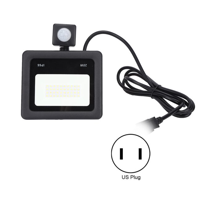 Reflector de inducción LED delgado de 20 W para pasillo de patio 3000 K blanco cálido AC85-265VUS