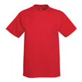 thumbnail image 1 of Hanes 5590 Adult Tagless Tee With Pocket, Deep Red - Large, 1 of 8
