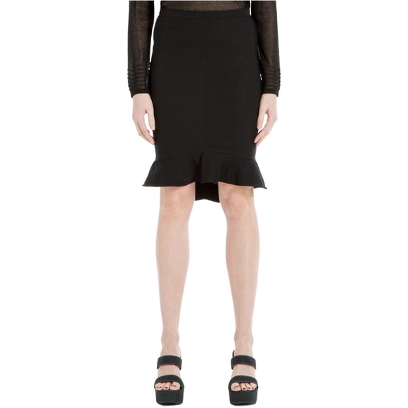 Falda lápiz con volantes Max Studio London para mujer negro mediano