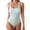 C-Light Green381, variant on DHFJKG Swimsuit Women One Piece Swimwear Metallic Scale Printed Scoop Neck High Cut Backless Bathing Suit Summer Pool Party Versatile Beachwear