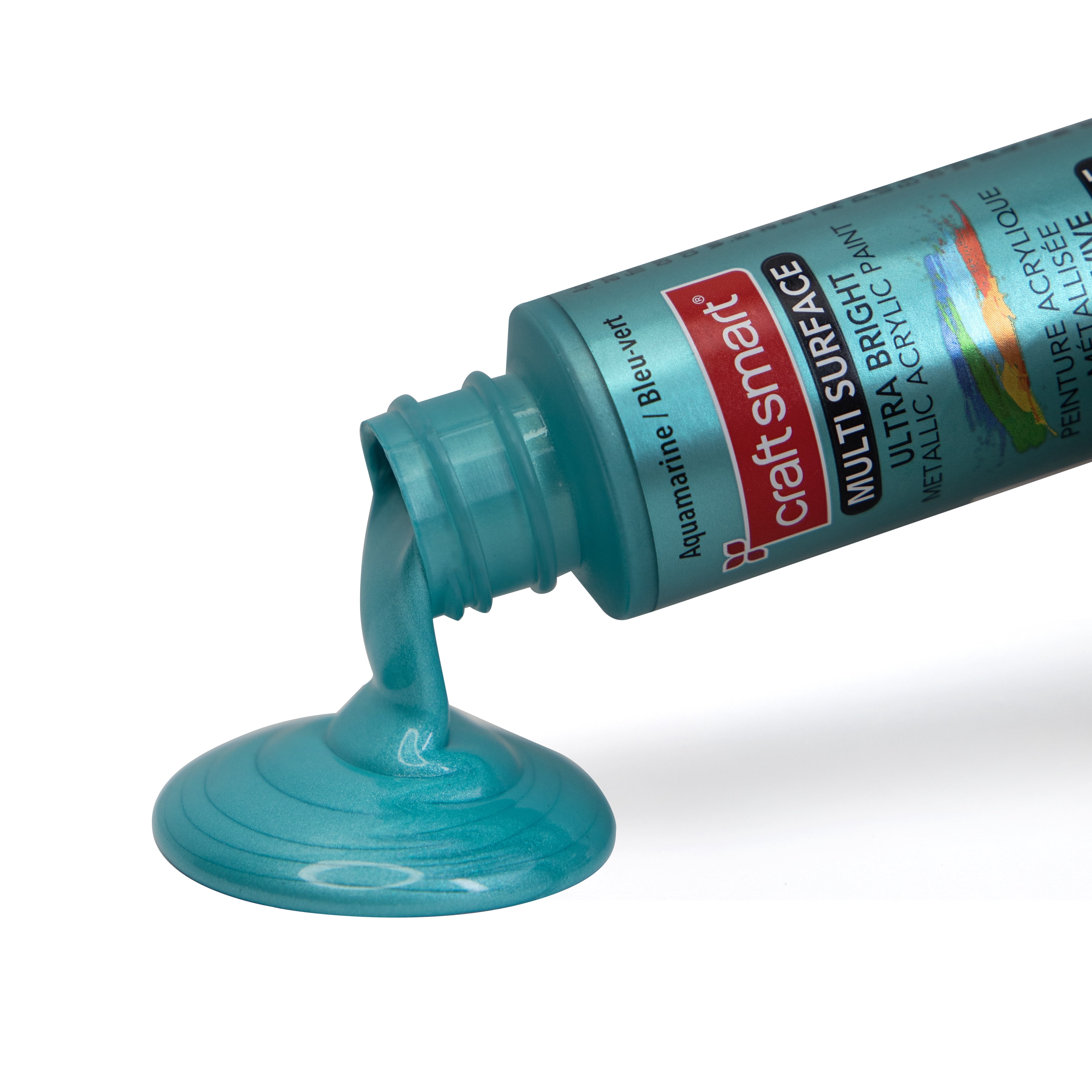 Craft Smart Aquamarine Multi-Surface Premium Ultra Bright Metallic Paint - High-Sheen Finish for Art, Crafts & Decor Projects, 9 Pack