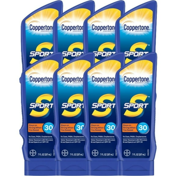 Sport Sunscreen Lotion, Contains Moisturizers & Vitamin E, (8 Pack 7 OZ PerPack)