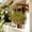 Orange, variant on Artificial Flower Hanging Basket Simulated Eucalyptus Camellia Palm Faux Plants For Home Garden Outdoor Patio Festival Decor,Pink