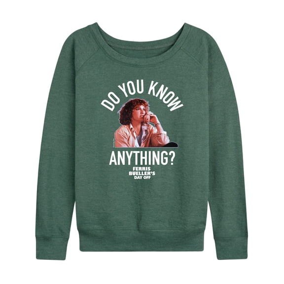 Ferris Bueller's Day Off - Do You Know Anything - Women's Short Sleeve Graphic T-Shirt