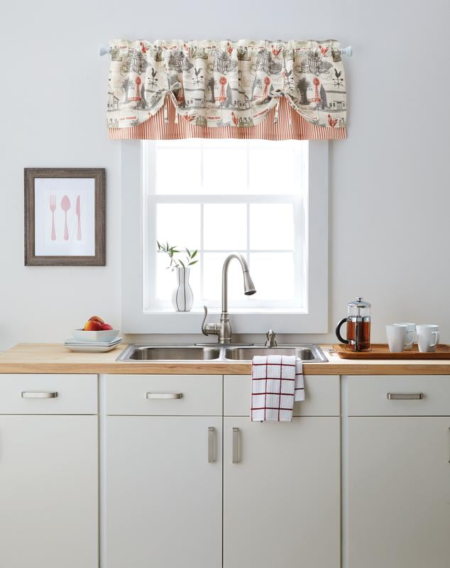 contemporary kitchen valance curtains