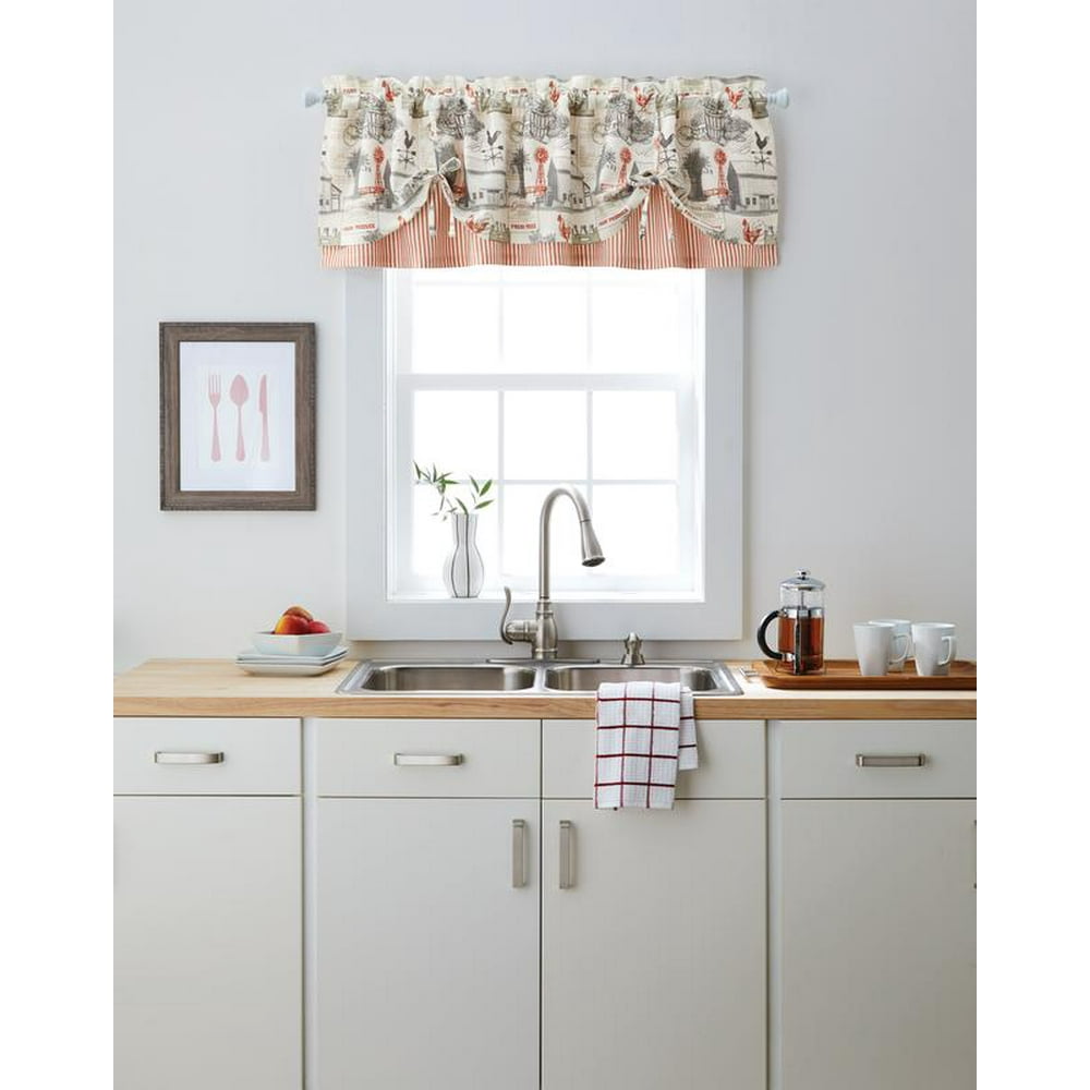 Better Homes & Gardens Farmhouse Print Light Filtering Rod Pocket