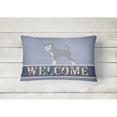 thumbnail image 2 of Schnauzer Welcome Canvas Fabric Decorative Pillow, 2 of 3