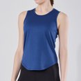 thumbnail image 5 of Jalioing Quick Dry Tops for Women Casual Loose Running Sport Tank Tops Lightweight Sleeveless Plain Athletic Shirts, 5 of 6