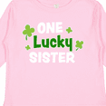 thumbnail image 4 of Inktastic One Lucky Sister with Shamrocks Girls Long Sleeve Toddler T-Shirt, 4 of 5