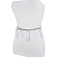 thumbnail image 4 of New Women Silver Color Metal Chunky Chain Links Dangle Drop Fashion Belt Plus Size XL XXL, 4 of 10