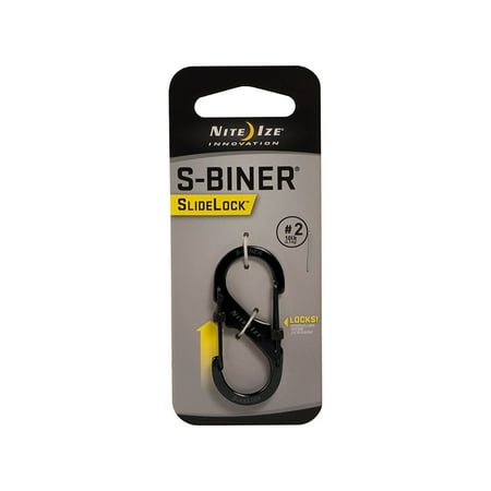 UPC 722208496392 product image for NITE IZE S-BINER SLIDE LOCK #2 BLACK - Keyring Hook / Carabiner or Belt Clips | upcitemdb.com