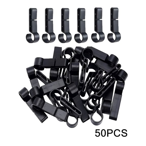 GJX 2026 New 50X Clips for Hardhat Accessory for Construction Hard Hat for Various and Hard Hat Outdoor Light Clips for Construction, Mining, Industrial Work, Safety Gear