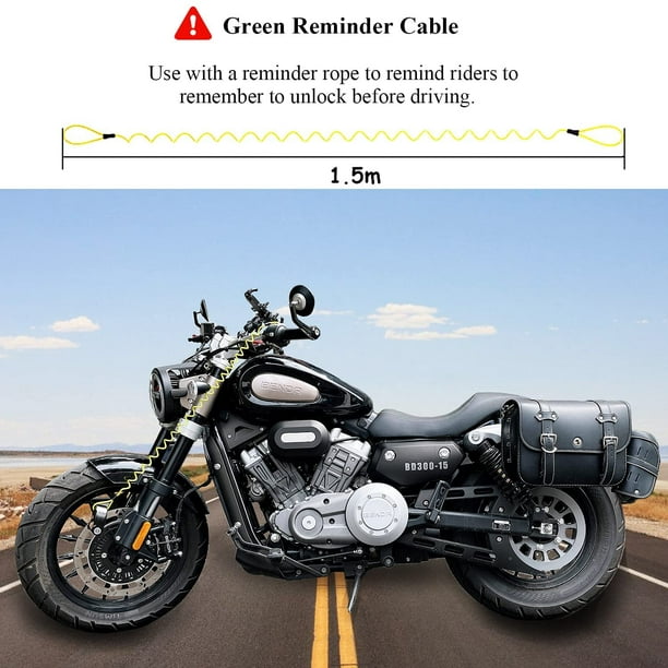 Gadgets de moto Bloque disque de frein avec alarme pour : moto,  scooter/cyclomoteur, vélo
