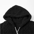 thumbnail image 5 of yuCgh Women's Fashionable Solid Color Long Sleeved Loose Hooded Zipper Down Plush Jacket with Comfortable Fit for Autumn Winter Outerwear,Black 2XL, 5 of 8