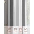 thumbnail image 7 of Grey Striped Semi Sheer Curtains 63 Inch Length 2 Panels Set, Minimalist Farmhouse Stripe Sheer Kitchen Curtain Privacy Voile Window Curtain for Living Room Bedroom Rod Pocket Drapes, 7 of 7