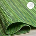 thumbnail image 6 of Fab Habitat Outdoor Rug - Waterproof, Fade Resistant, Crease-Free - Premium Recycled Plastic - Striped - Porch, Deck, Balcony, Mudroom, Laundry Room, Patio - Cancun - Green - 3 x 5 ft, 6 of 10