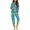 Blue and Green - Peacock Feathers, variant on DISNIMO Starfish Shell Printed Womens Pajama Sets 2 Piece Pjs Button Down Sleepwear Long Sleeve Lounge Set with Pockets Fashion Soft Nightwear with Long Pants