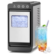 Auseo Countertop Ice Maker Portable, 26 lbs/Day, 8Pcs in 6Mins, Auto-Cleaning, Ice Machine with Ice Scoop, for Home/Office/Party, Silver