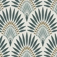 thumbnail image 5 of Better Homes & Gardens Teal Zelda Fan Peel and Stick Wallpaper 30.75 Sq. ft, 1 Count, 5 of 9