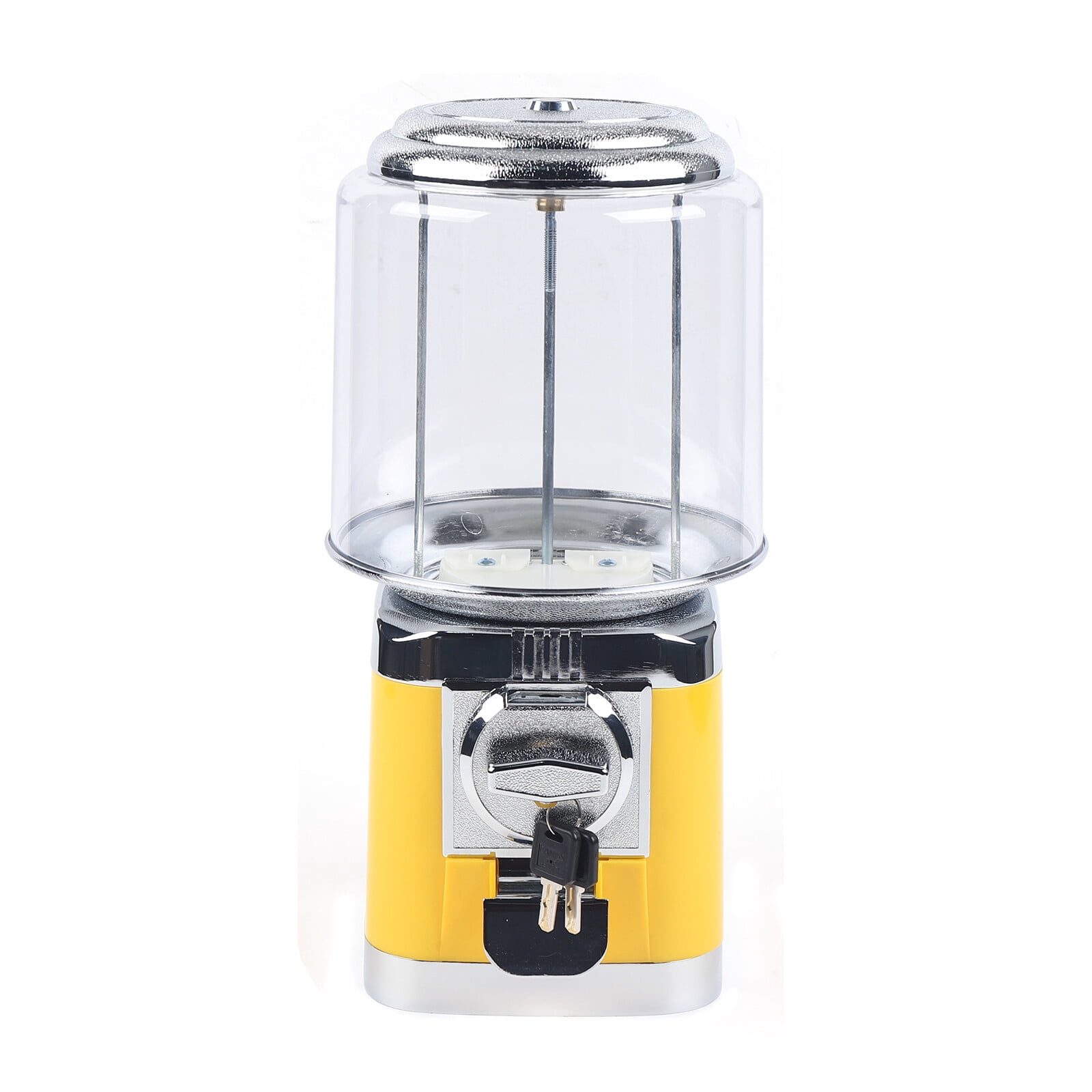7.9*7.9*16inch Yellow Bulk Gum Candy Vending Machine Indoor Candy Machine Vending Machine Kids Nut Treat Dispenser