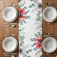 thumbnail image 4 of Table Runner 90 Inches Long for Kitchen Dining, Poppy Flowers Eucalyptus Dresser Scarf Farmhouse, Dining Table Decorations for Wedding/Parties, Farmhouse Weeping Botanical 13 x 90 In, 4 of 8