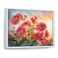 thumbnail image 2 of Designart "Blooming Geraniums At Sunset I" Geraniums Floater Framed Canvas Art Print, 2 of 5