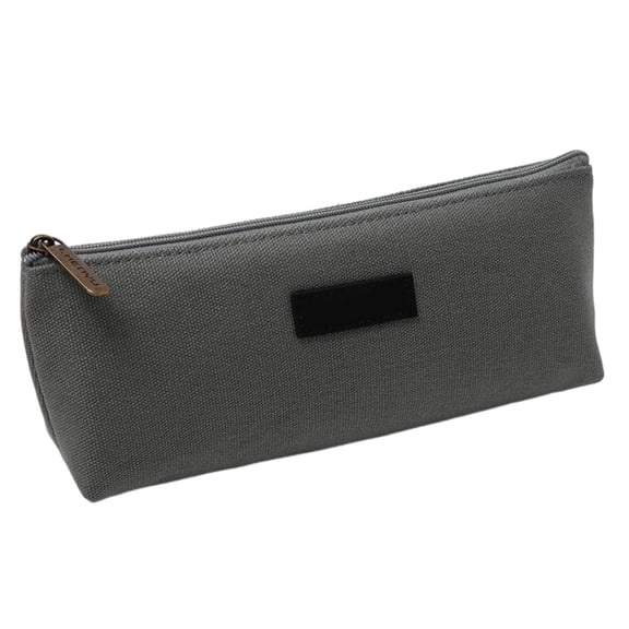 Lunxisen 2 Pcs Solid Color Canvas Pencil Case Stationery Box Large Capacity Storage Organizer for Students Office Supplies Pouch Essential