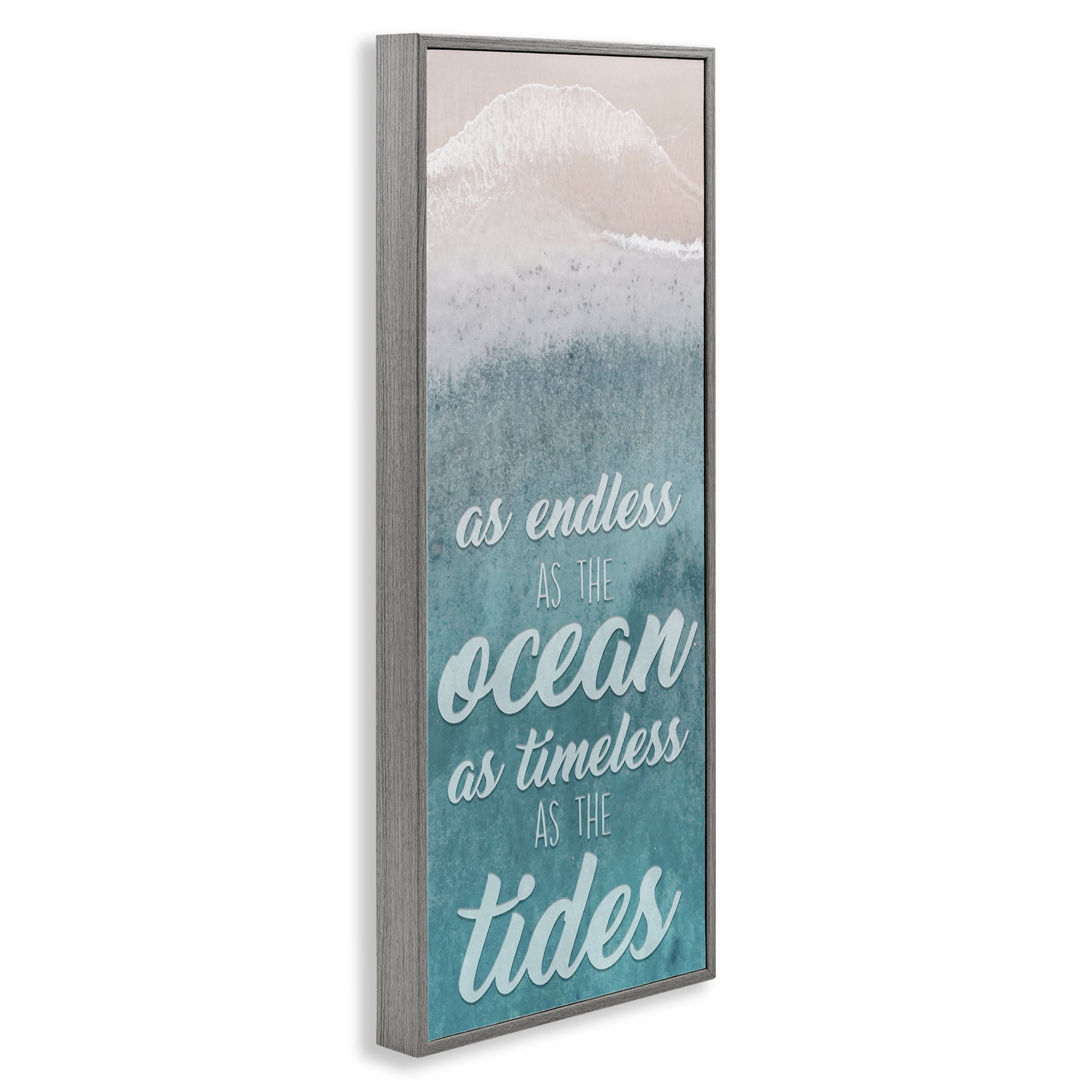 Stupell Industries Endless Ocean Timeless Tides Gray Framed Giclee Art, design by Marcus Prime