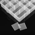 thumbnail image 2 of Yeacher Transparent Large 24 Grids Adjustable Plastic Storage Containers Jewelry Bead Bathroom Accessories Tools Organizer Box, 2 of 8