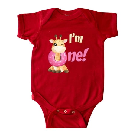

Inktastic I m One Giraffe Gift Baby Boy or Baby Girl Bodysuit