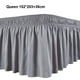 thumbnail image 4 of Monstrate de cama elástica con volantes para un ajuste universal, de cama ajustada con volantes fácil de limpiar Juegos de cama Reina Gris152*203+38, 4 of 6