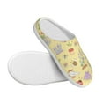 thumbnail image 3 of Fotbe Frog Bee Pattern Women's Fuzzy Curly Fur Memory Foam Loafer Slippers Indoor Outdoor Slippers Winter Home Shoes-39/40, 3 of 7