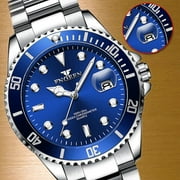 Jahy2Tech Waterproof Men Watch Classic Stainless Steel Quartz Business Luminous Wristwatch