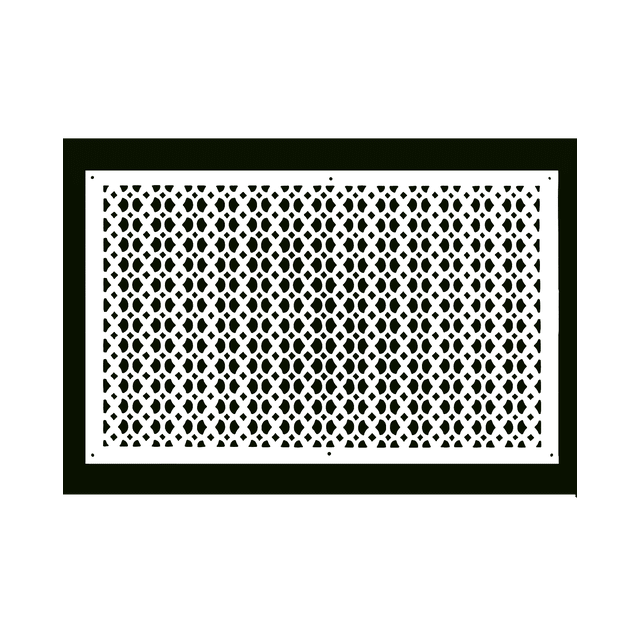 Air Return Grill 16″ X 30″ With Holes and Screws,Faceplate Size 17-1/2″ x 31-3/4″ , HVAC Duct Cover, Cast Iron Powder Coated Repaintable Vent for Walls,Ceilings, Floors – Tudor Mushroom Design VR 100
