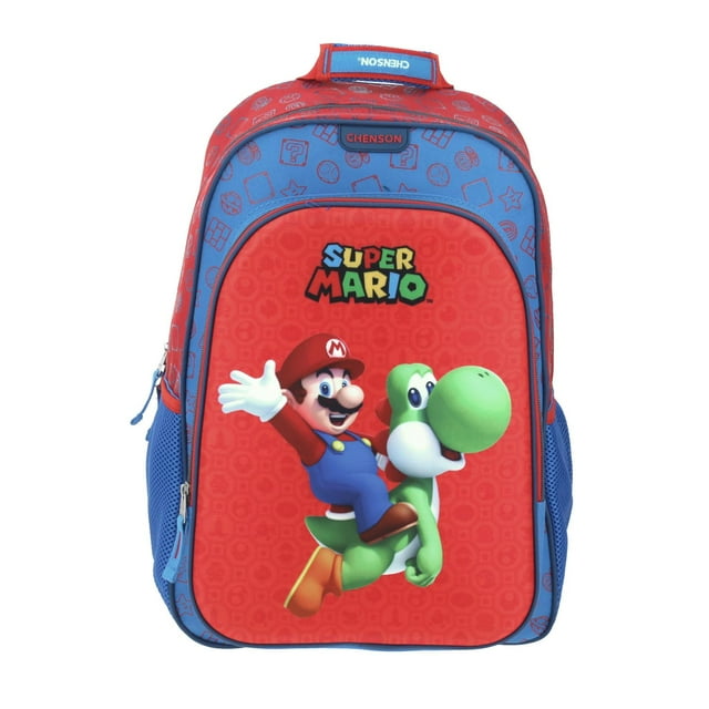 Mochila Grande Rojo Chenson Mario Bros Primaria CAPRI para niño CHENSON MB65645-R