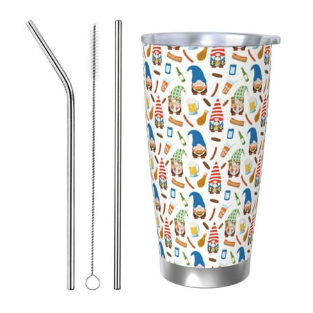 

Ocsxa Barbecue Gnomes Pattern 20oz Travel Coffee Mug with Flip Lid Stainless Steel Insulated Insulated Coffee Mug Thermal Cup with Splash Proof Sliding Lid-Straw Three-piece Set