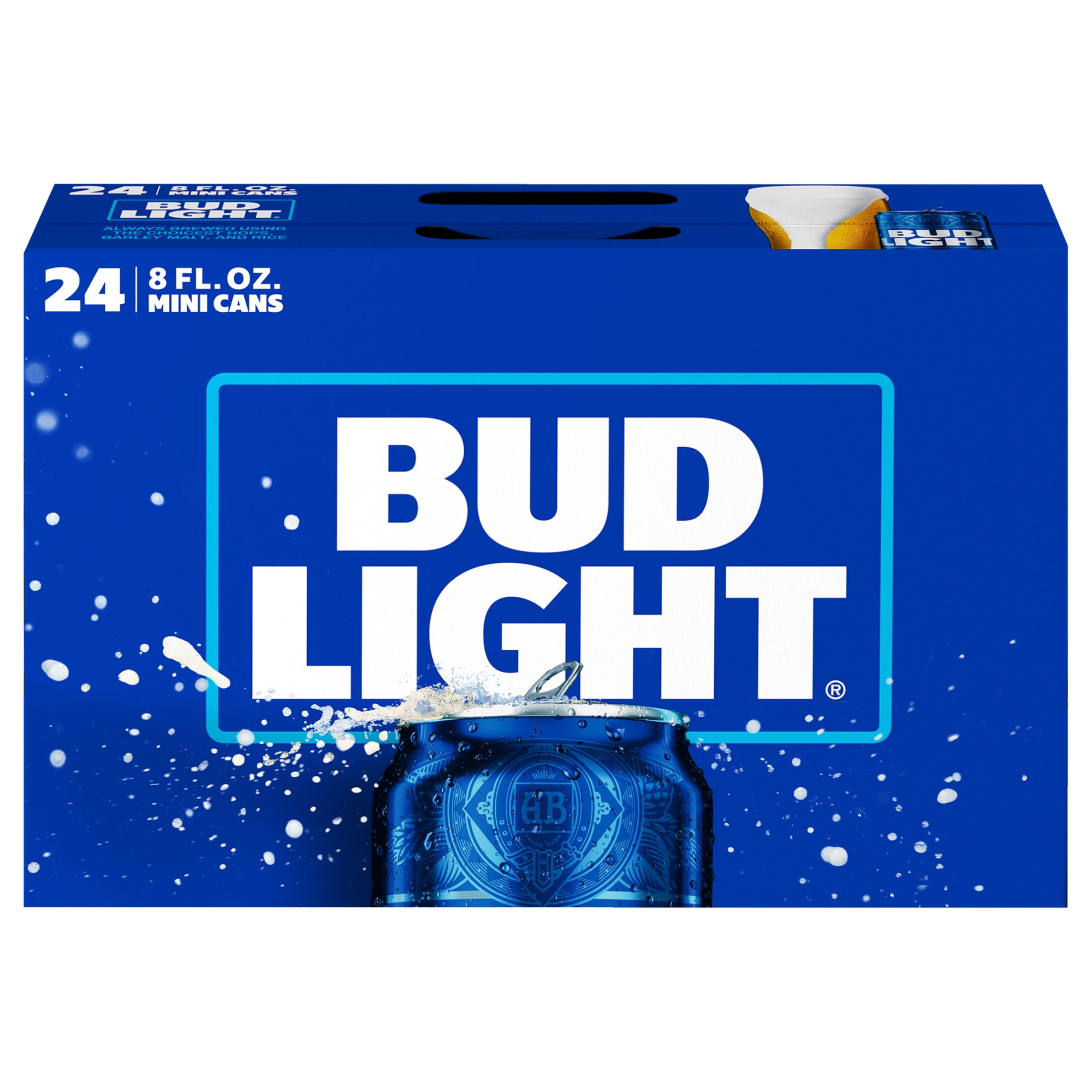 Bud Light American Lager Beer, 24 Pack 8 fl. oz. Mini Aluminum Cans, 4.2% ABV
