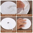 thumbnail image 5 of Uxcell 4pcs Pipe Wall Covers 51 mm/2" ID Round Removable with Round Hole Cover, White, 5 of 5