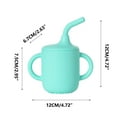 thumbnail image 2 of EARKITY Silicone Baby Sippy Cups, Transition Mushie Straw Cup, Non-Toxic Silicone Straw Cup with Handles, Training Cup Straw Cup for Infants Toddlers and Kid, 2 of 5