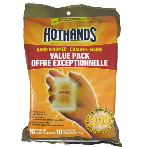 Chauffe-mains HotHands en paq. économique 10 paires, chaleur naturelle, sans danger