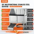 thumbnail image 2 of VEVOR 50" Pet Dog Bathing Station w/Ramp, Professional Stainless Steel Dog Grooming Tub w/ Soap Box, Faucet,Rich Accessory, Dog Bathtub for Large,Medium,Small Pets, Washing Sink for Home Left, 2 of 9